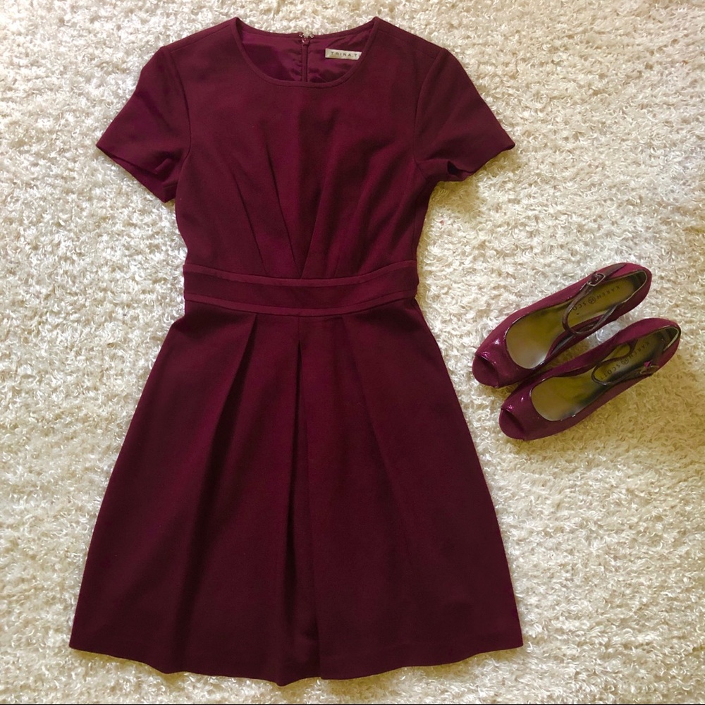 Trina Turk Burgundy Dress